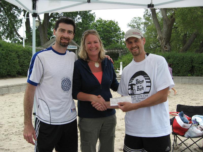 Kevin and Chris presenting the cheque to Participation House of Durham Region